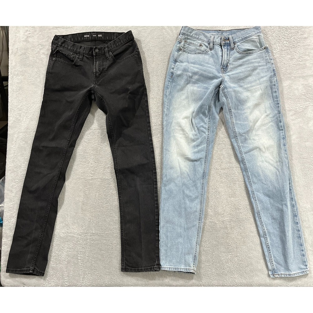 Old Navy Taper Skinny Jeans Mens 29x34 (fit 26x32) Denim Stretch Flex - Lot of 2